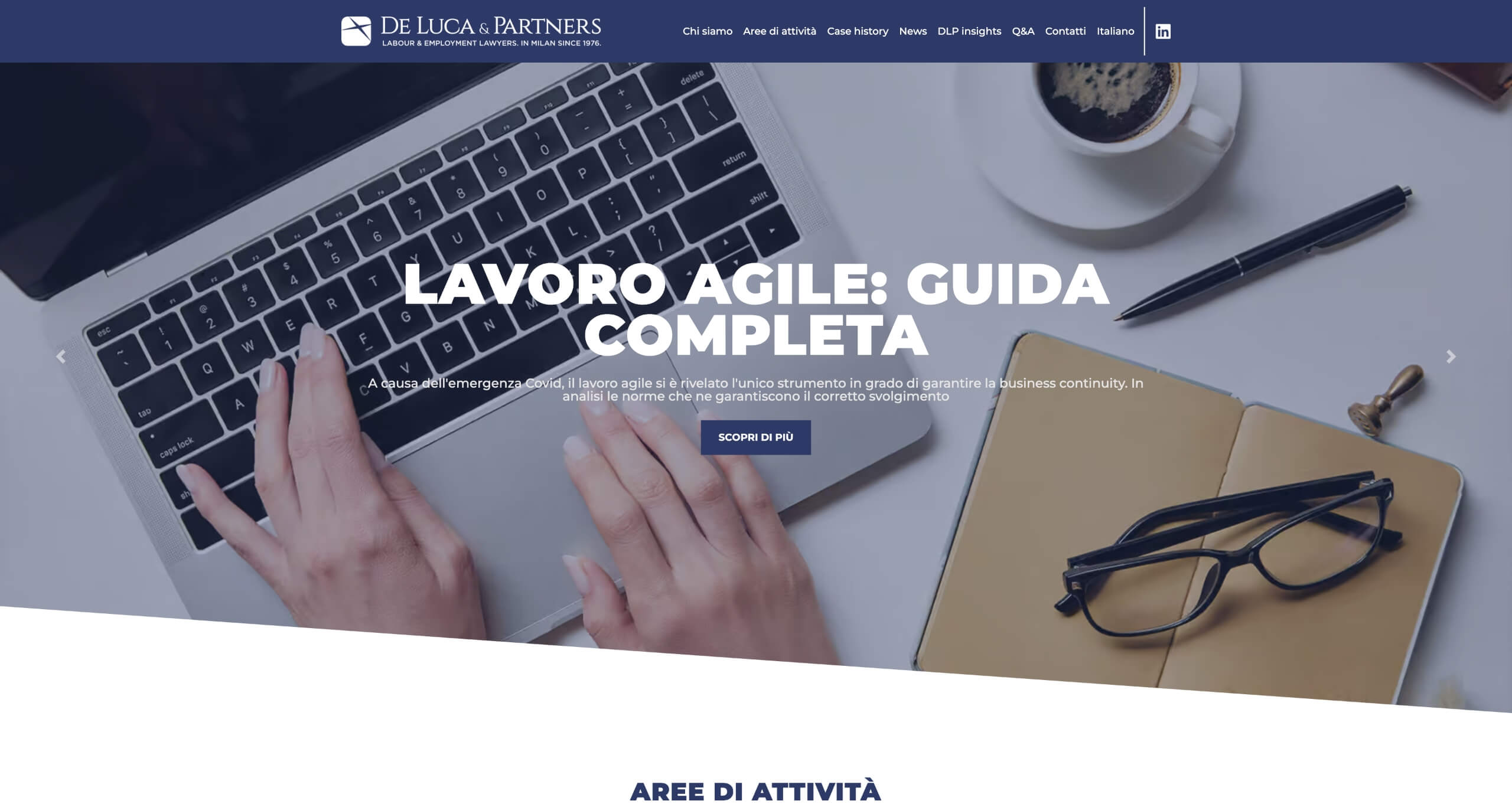 Melismelis firma il nuovo sito dello studio legale “De Luca & Partners”