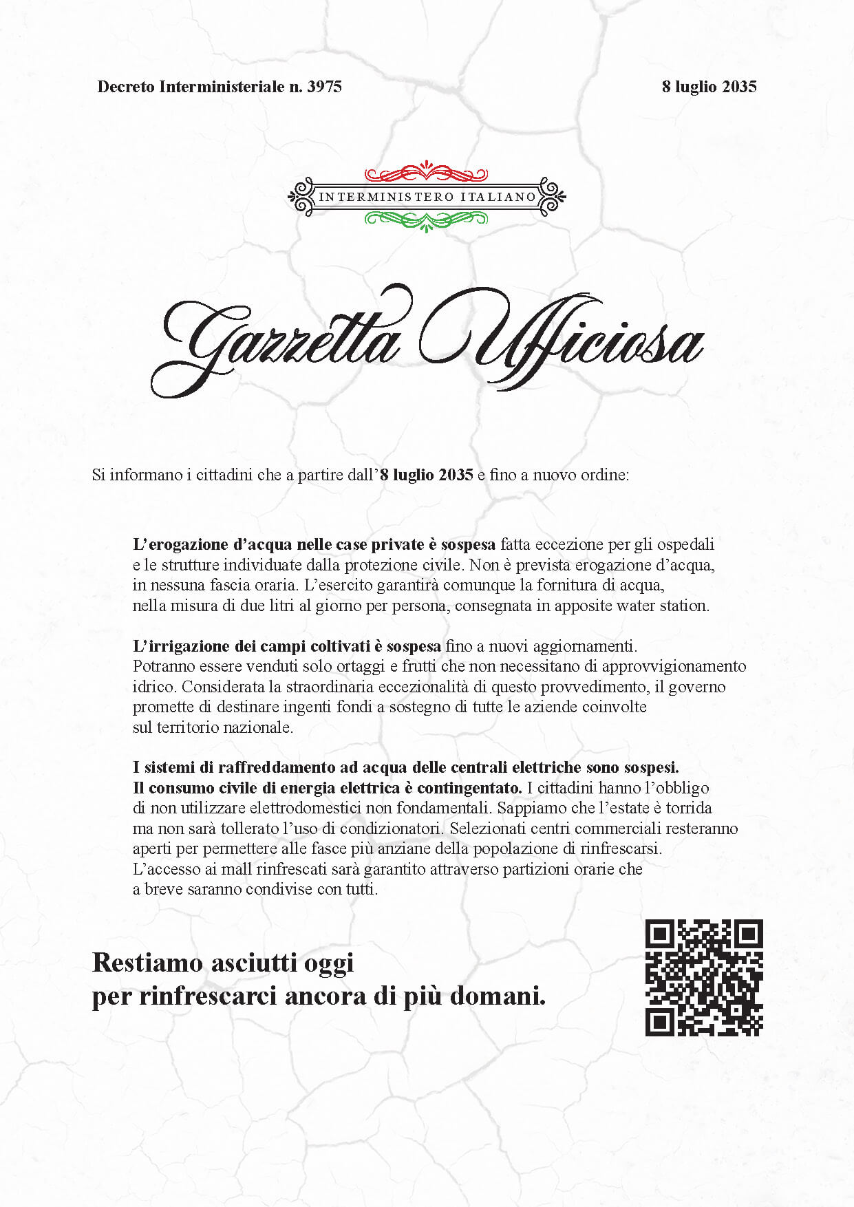 Per Gruppo CAP abbiamo pensato a un futuro non così lontano. Forse. - Pubblichiamo un falso decreto