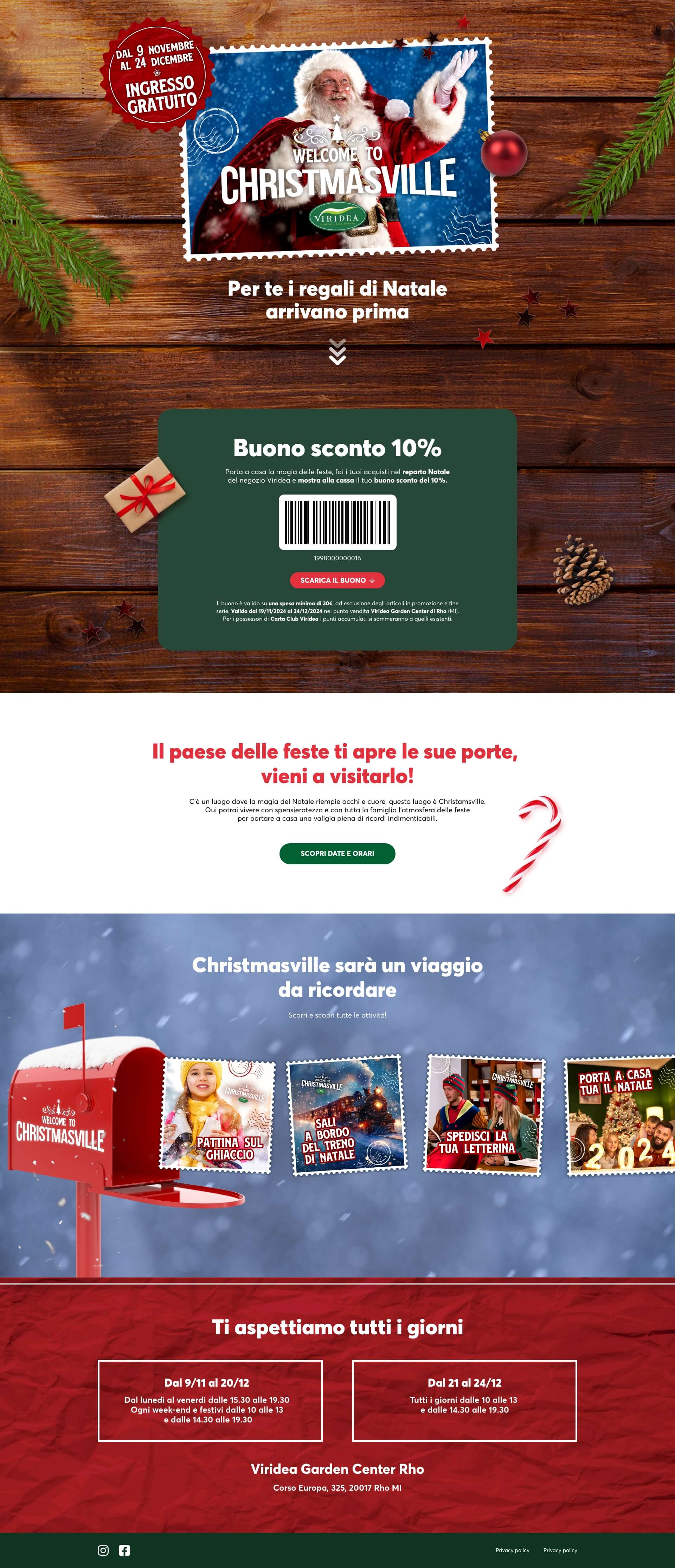 Un villaggio di Natale per far sognare grandi e piccoli.